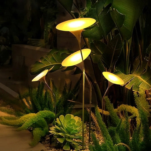 Contemporary Creative Waterproof Solar Mushroom-shaped Stainless Steel Acrylic LED Outdoor Light Landscape Lighting For Garden