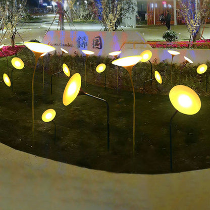 Contemporary Creative Waterproof Solar Mushroom-shaped Stainless Steel Acrylic LED Outdoor Light Landscape Lighting For Garden