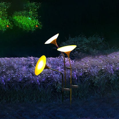 Contemporary Creative Waterproof Solar Mushroom-shaped Stainless Steel Acrylic LED Outdoor Light Landscape Lighting For Garden