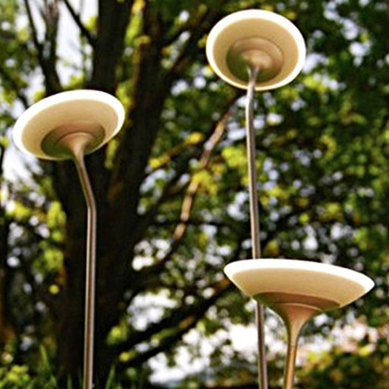 Contemporary Creative Waterproof Solar Mushroom-shaped Stainless Steel Acrylic LED Outdoor Light Landscape Lighting For Garden