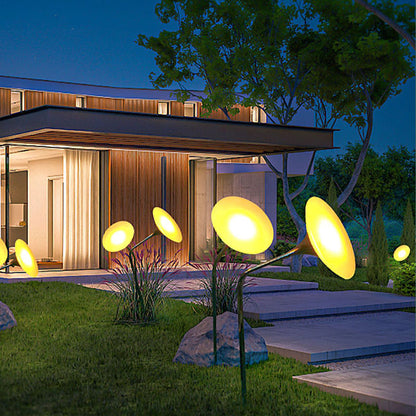 Contemporary Creative Waterproof Solar Mushroom-shaped Stainless Steel Acrylic LED Outdoor Light Landscape Lighting For Garden