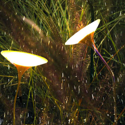 Contemporary Creative Waterproof Solar Mushroom-shaped Stainless Steel Acrylic LED Outdoor Light Landscape Lighting For Garden