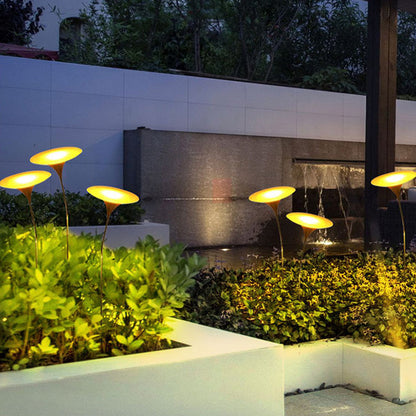 Contemporary Creative Waterproof Solar Mushroom-shaped Stainless Steel Acrylic LED Outdoor Light Landscape Lighting For Garden