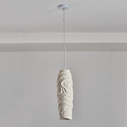 Contemporary Nordic Square Cylindrical Vase Iron Resin Fiberglass 1-Light Pendant Light For Bedroom