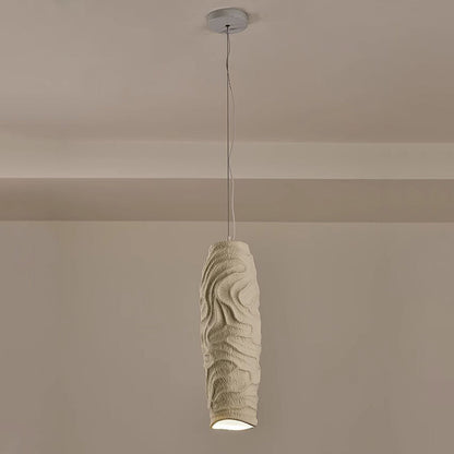 Contemporary Nordic Square Cylindrical Vase Iron Resin Fiberglass 1-Light Pendant Light For Bedroom