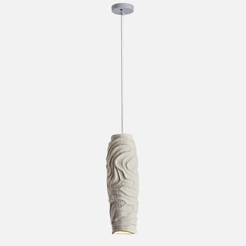 Contemporary Nordic Square Cylindrical Vase Iron Resin Fiberglass 1-Light Pendant Light For Bedroom