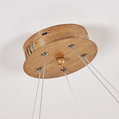Modern Minimalist Circular Metal Resin Glass 6/8/10/12/16-Light Chandelier For Living Room