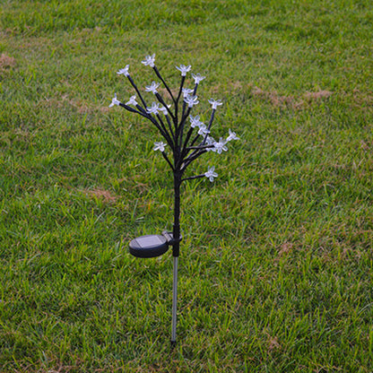 Contemporary Creative Waterproof Solar Flower PVC LED Outdoor Light Landscape Lighting For Garden