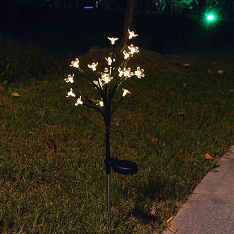 Contemporary Creative Waterproof Solar Flower PVC LED Outdoor Light Landscape Lighting For Garden