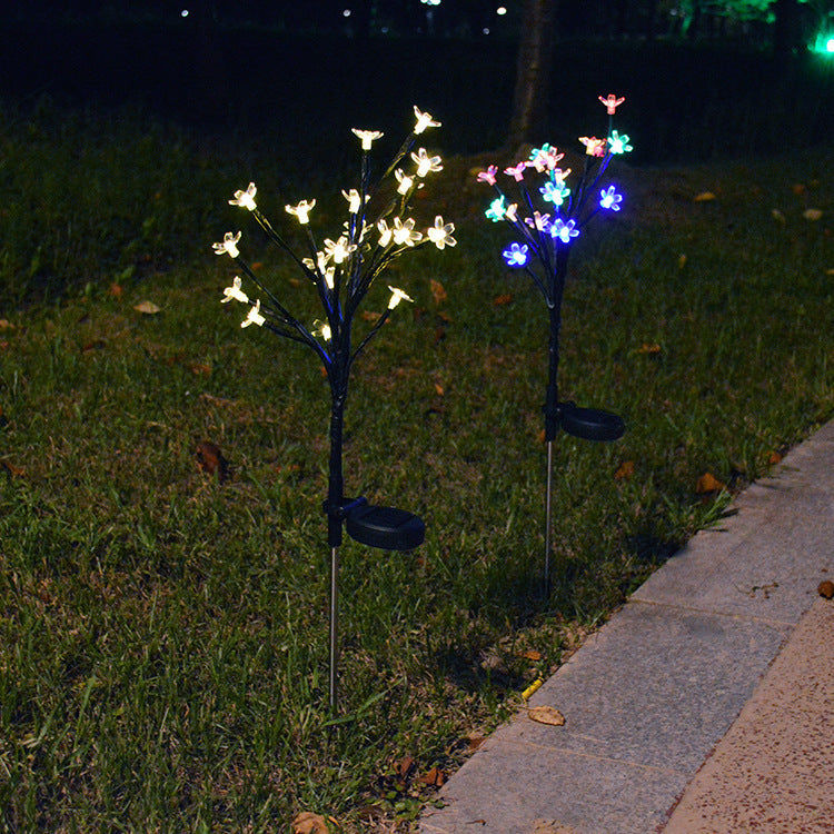 Contemporary Creative Waterproof Solar Flower PVC LED Outdoor Light Landscape Lighting For Garden
