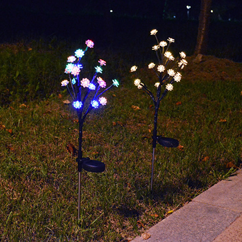 Contemporary Creative Waterproof Solar Flower PVC LED Outdoor Light Landscape Lighting For Garden