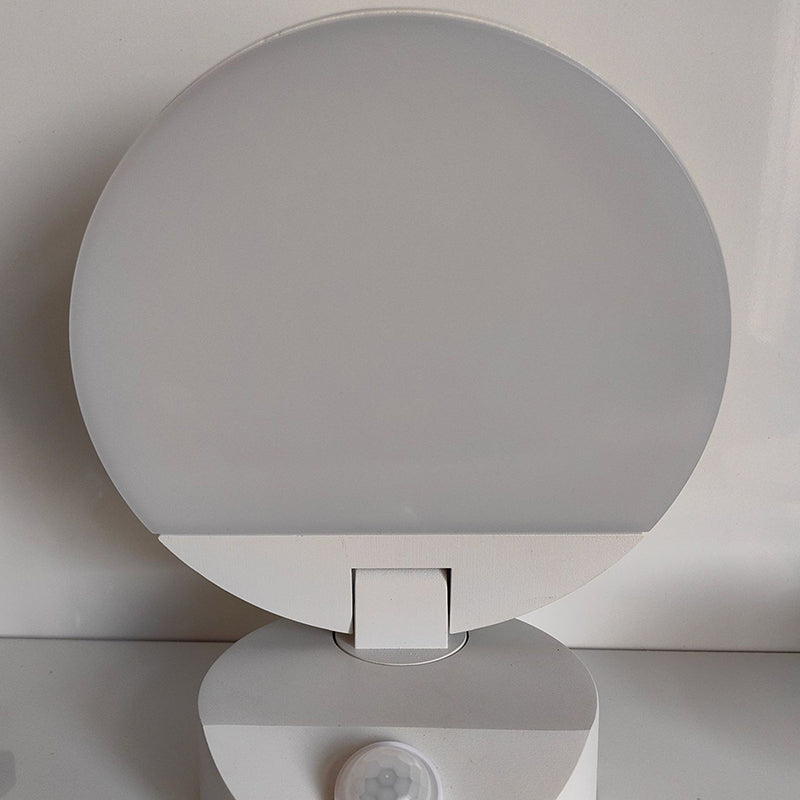 Modern Minimalist Motion Sensor Waterproof Foldable Rotatable Square Round Aluminum PC LED Wall Sconce Lamp For Garden