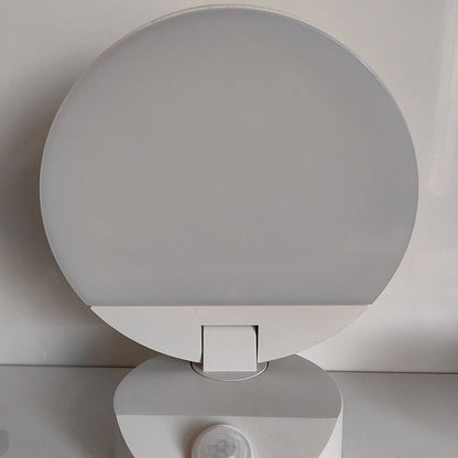 Modern Minimalist Motion Sensor Waterproof Foldable Rotatable Square Round Aluminum PC LED Wall Sconce Lamp For Garden