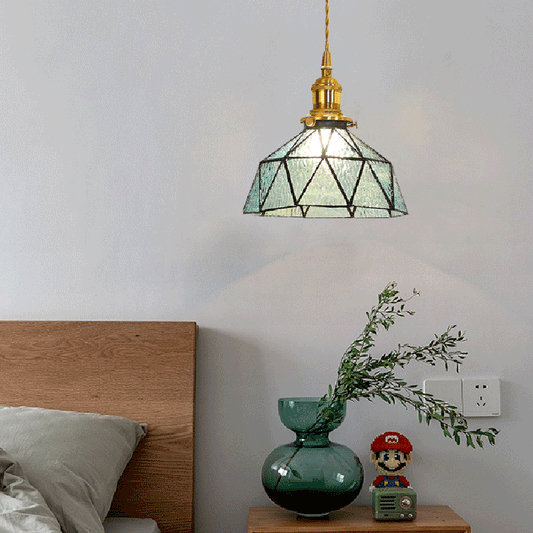 Contemporary Nordic Geometric Line Copper-Plated Glass 1/3-Light Pendant Light For Dining Room