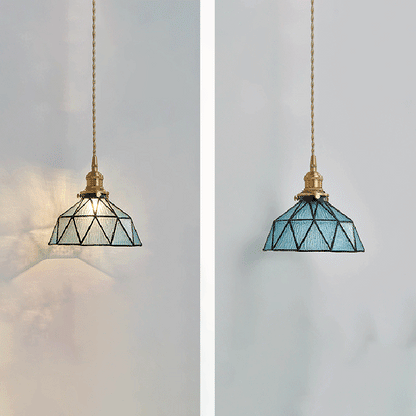 Contemporary Nordic Geometric Line Copper-Plated Glass 1/3-Light Pendant Light For Dining Room