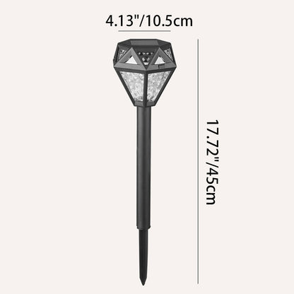 Modern Minimalist Waterproof Solar Diamond-shaped PP PS LED Outdoor Light Landscape Light For Garden