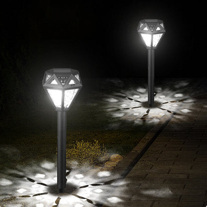 Modern Minimalist Waterproof Solar Diamond-shaped PP PS LED Outdoor Light Landscape Light For Garden