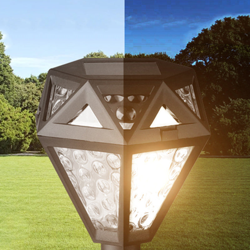 Modern Minimalist Waterproof Solar Diamond-shaped PP PS LED Outdoor Light Landscape Light For Garden