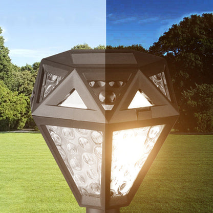 Modern Minimalist Waterproof Solar Diamond-shaped PP PS LED Outdoor Light Landscape Light For Garden