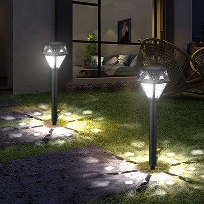 Modern Minimalist Waterproof Solar Diamond-shaped PP PS LED Outdoor Light Landscape Light For Garden