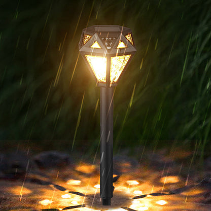 Modern Minimalist Waterproof Solar Diamond-shaped PP PS LED Outdoor Light Landscape Light For Garden