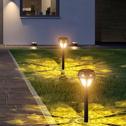 Modern Minimalist Waterproof Solar Diamond-shaped PP PS LED Outdoor Light Landscape Light For Garden