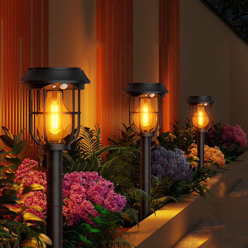 Modern Simplicity Motion Sensor Waterproof Solar Cage ABS LED Outdoor Light For Garden