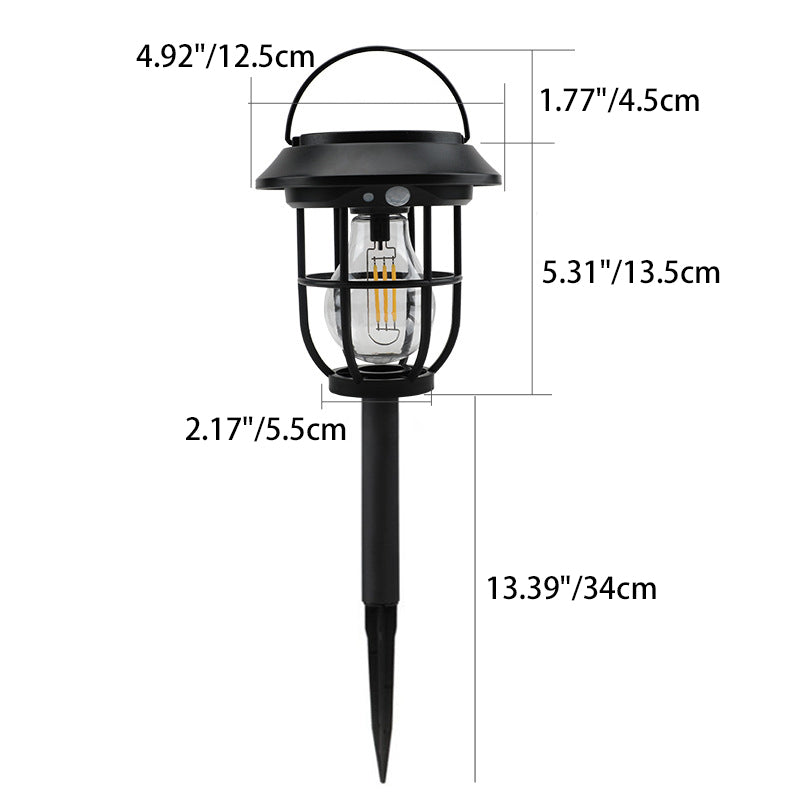 Modern Simplicity Motion Sensor Waterproof Solar Cage ABS LED Outdoor Light For Garden