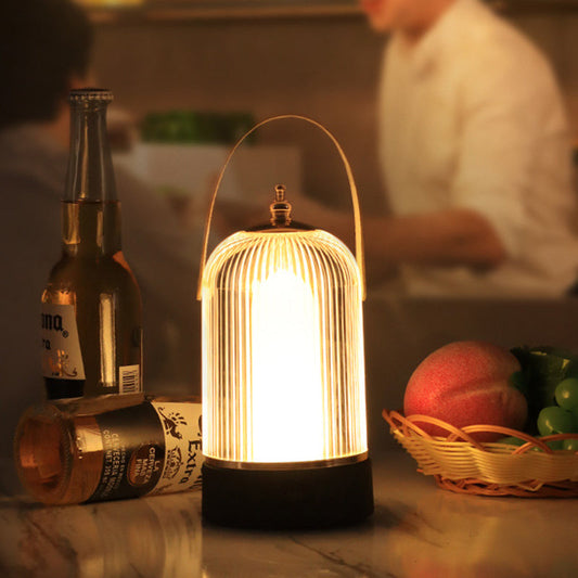 Modern Minimalist Birdcage-Shaped Iron Acrylic LED Night Light Table Lamp For Bedroom