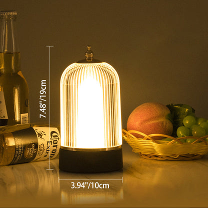 Modern Minimalist Birdcage-Shaped Iron Acrylic LED Night Light Table Lamp For Bedroom