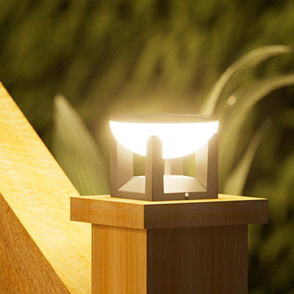 Modern Minimalist Waterproof Solar Square Round ABS Glass PC LED Outdoor Light Landscape Lighting For Garden