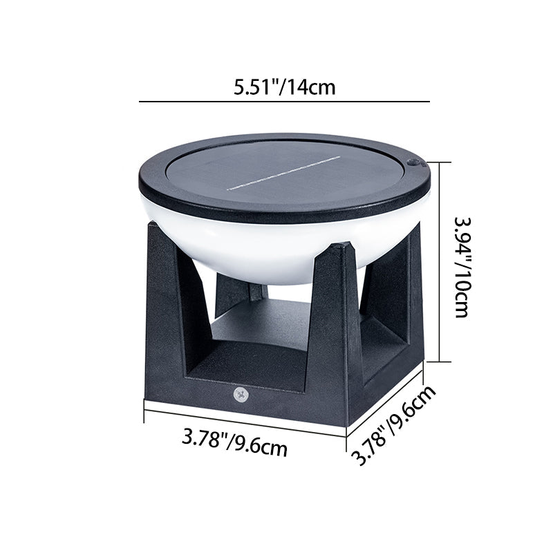 Modern Minimalist Waterproof Solar Square Round ABS Glass PC LED Outdoor Light Landscape Lighting For Garden