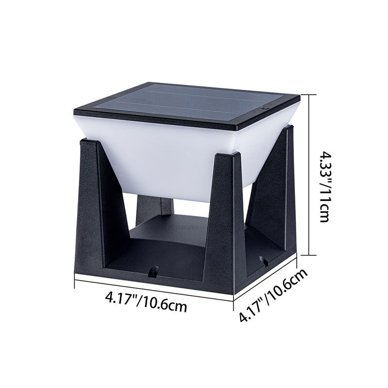 Modern Minimalist Waterproof Solar Square Round ABS Glass PC LED Outdoor Light Landscape Lighting For Garden