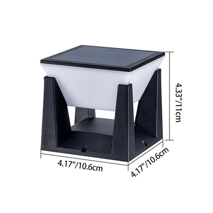 Modern Minimalist Waterproof Solar Square Round ABS Glass PC LED Outdoor Light Landscape Lighting For Garden