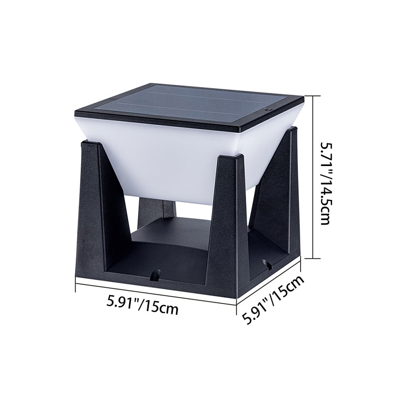 Modern Minimalist Waterproof Solar Square Round ABS Glass PC LED Outdoor Light Landscape Lighting For Garden