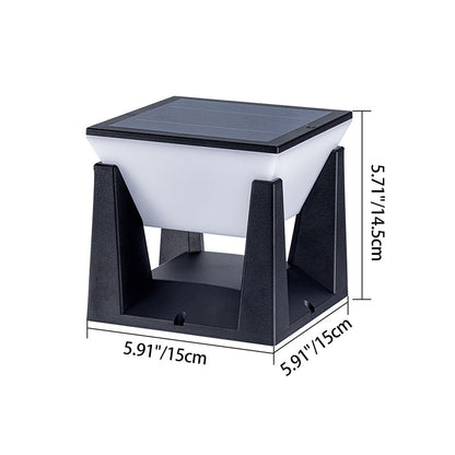 Modern Minimalist Waterproof Solar Square Round ABS Glass PC LED Outdoor Light Landscape Lighting For Garden