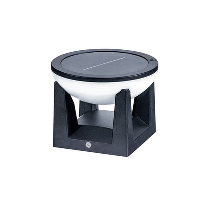 Modern Minimalist Waterproof Solar Square Round ABS Glass PC LED Outdoor Light Landscape Lighting For Garden