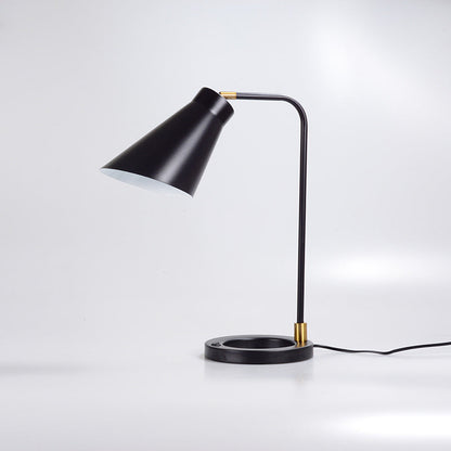 Modern Simplicity Rotatable Geometric Lines Iron 1-Light Table Lamp For Bedroom