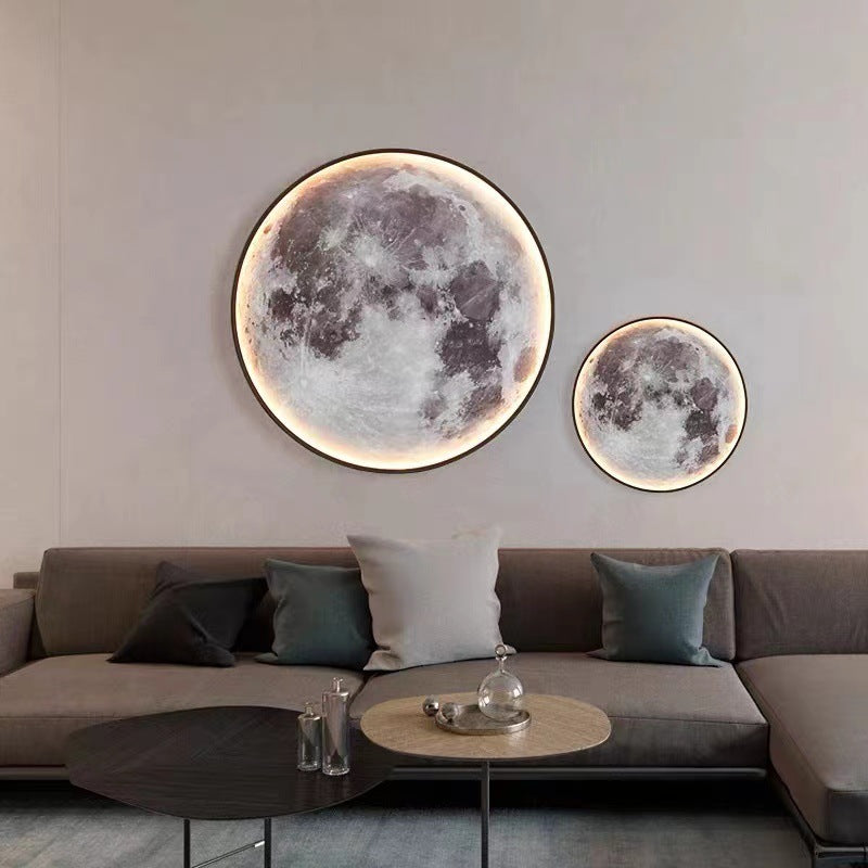 مصباح حائط LED مصنوع من الحديد الأكريليك بتصميم دائري إبداعي معاصر لغرفة النوم 