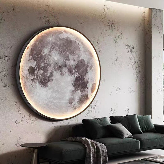 مصباح حائط LED مصنوع من الحديد الأكريليك بتصميم دائري إبداعي معاصر لغرفة النوم 
