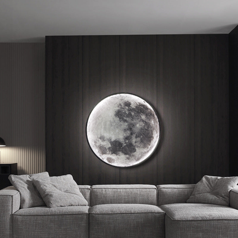 مصباح حائط LED مصنوع من الحديد الأكريليك بتصميم دائري إبداعي معاصر لغرفة النوم 