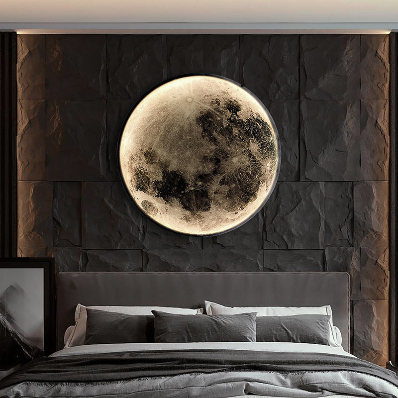 مصباح حائط LED مصنوع من الحديد الأكريليك بتصميم دائري إبداعي معاصر لغرفة النوم 
