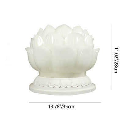 Contemporary Creative Waterproof Solar Lotus-Shaped Resin LED Outdoor Light Landscape Lighting For Garden