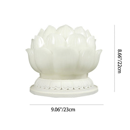 Contemporary Creative Waterproof Solar Lotus-Shaped Resin LED Outdoor Light Landscape Lighting For Garden