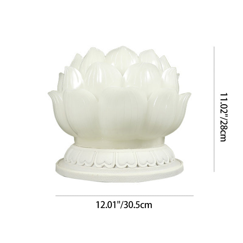 Contemporary Creative Waterproof Solar Lotus-Shaped Resin LED Outdoor Light Landscape Lighting For Garden