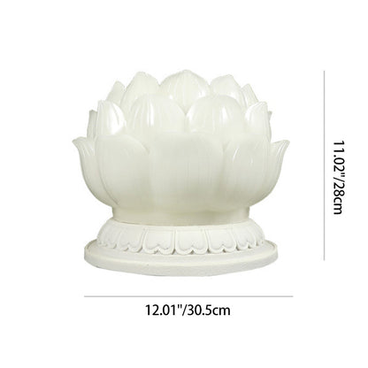 Contemporary Creative Waterproof Solar Lotus-Shaped Resin LED Outdoor Light Landscape Lighting For Garden