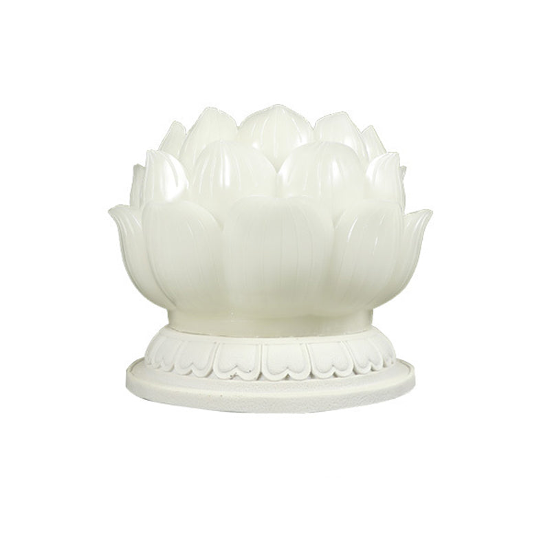 Contemporary Creative Waterproof Solar Lotus-Shaped Resin LED Outdoor Light Landscape Lighting For Garden