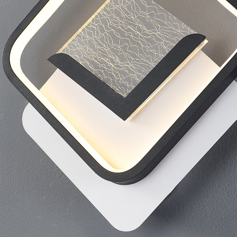مصباح حائط LED مصنوع من مادة البولي فينيل كلوريد الأكريليكية بتصميم عصري بسيط على شكل ريشة ماسية لغرفة النوم