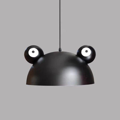 Contemporary Creative Kids Frog-Shaped Iron 1-Light Pendant Light For Dining Room