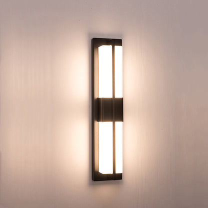 Modern Minimalist Rectangular Iron Acrylic LED Wall Sconce Lamp For Bedroom